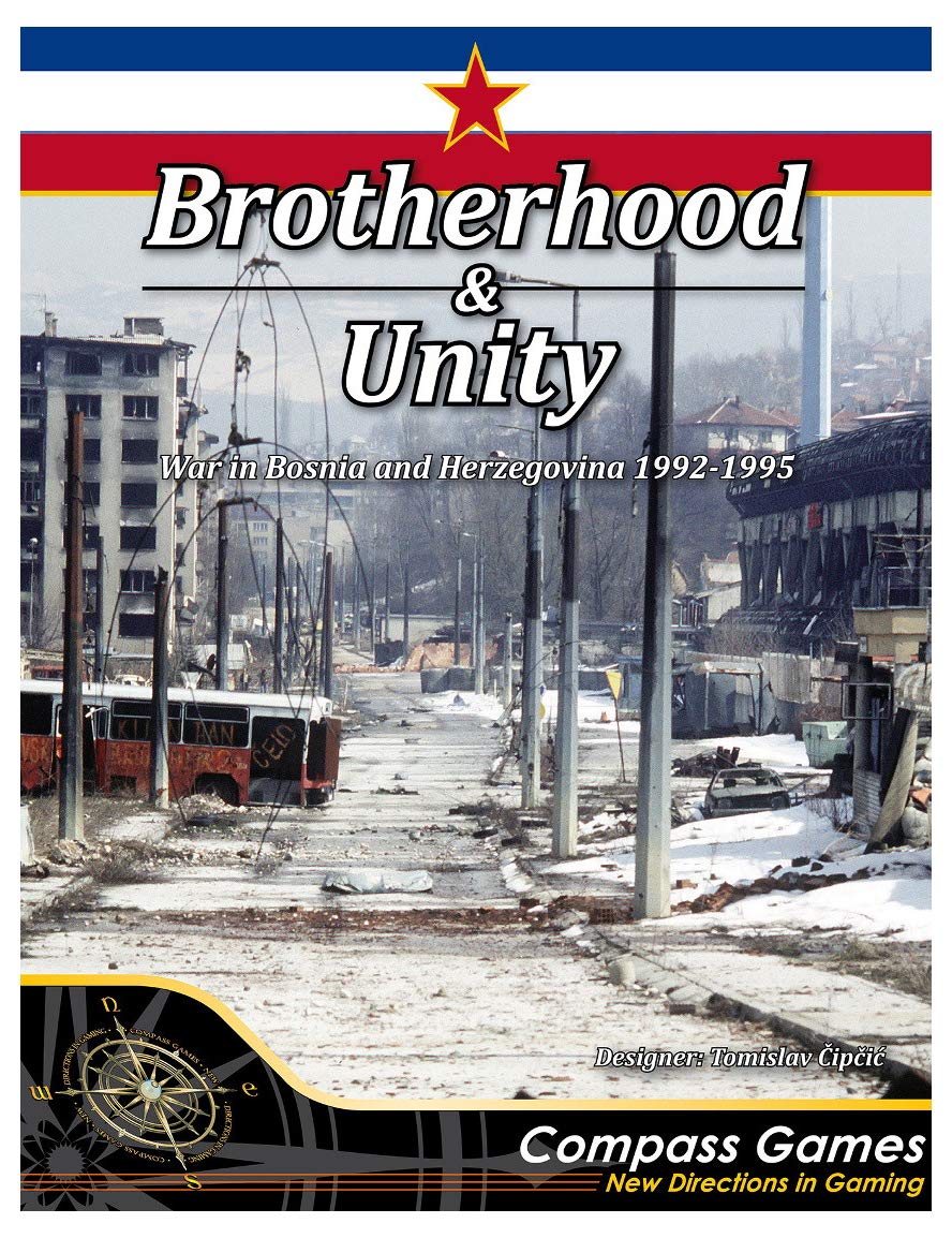 Brotherhood & Unity - War in Bosnia and Herzegovina 1992-1995 Board Game by Compass Games | Strategy War Game for Adults & History Enthusiasts | Perfect for Game Nights, History Studies & Military Simulation