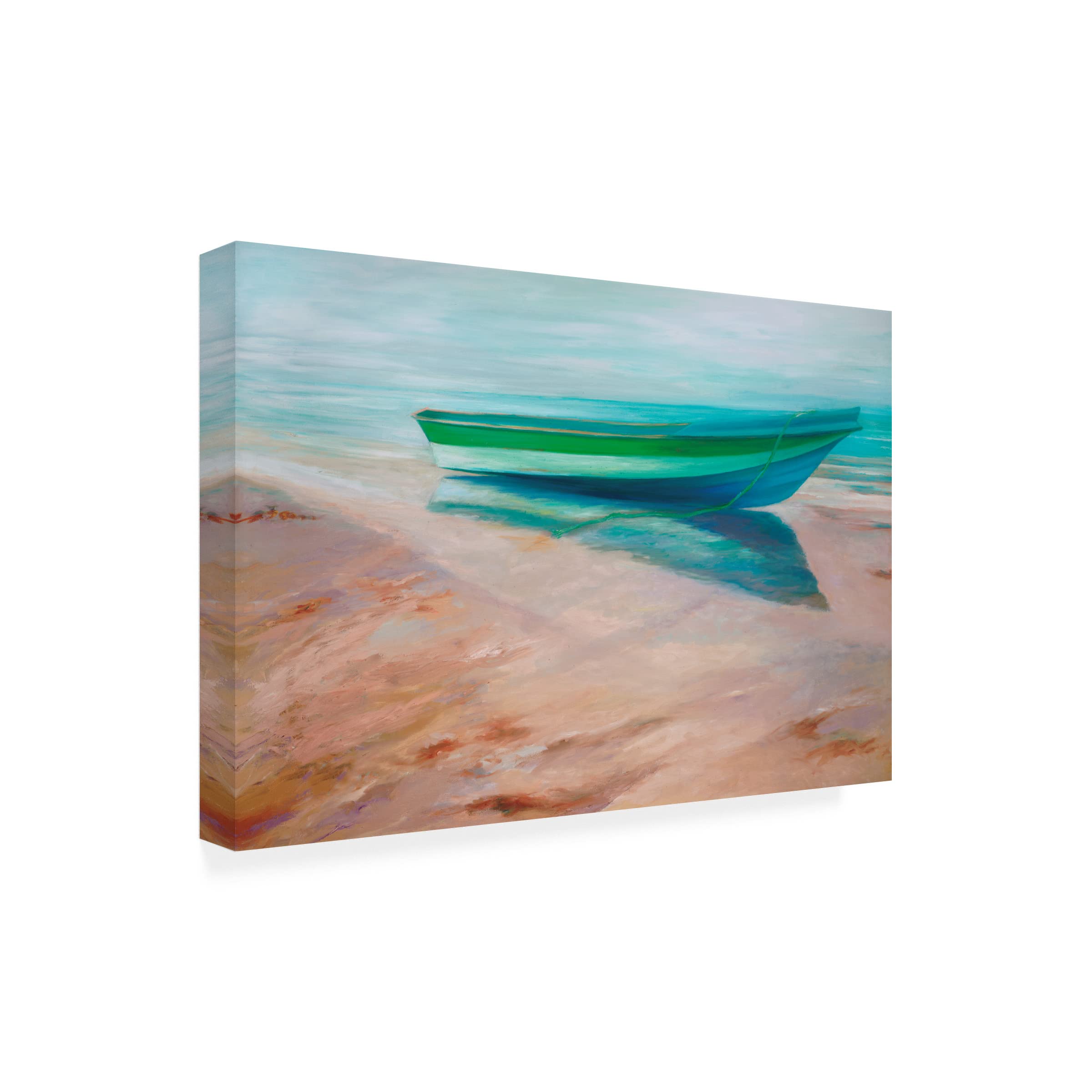Trademark Fine Art 'Panga' Canvas Wall Art by Suzanne Wilkins - Tropical Beach Painting for Living Room, Bedroom & Office Decor