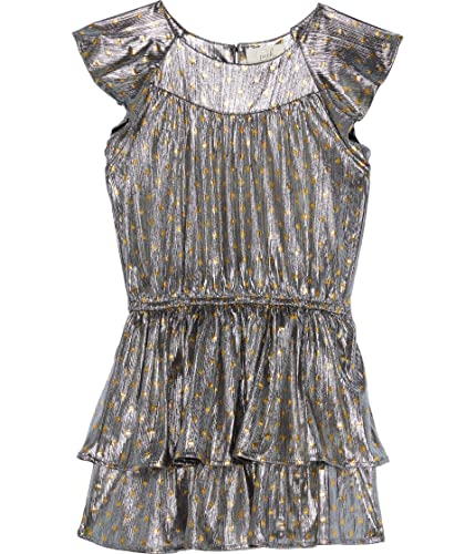 Peek Girl's Foil Dot Dress for Toddler & Kids - Stylish Party & Special Occasion Outfit (Sizes 2T-12)