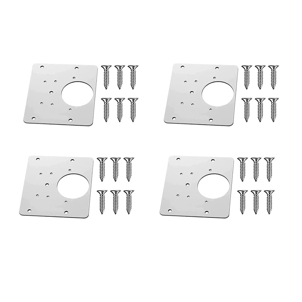 YARNOW 4-Pack Stainless Steel Mirror Polished Butt Hinges - Small Cabinet Door Hinges for Home Furniture, Boat & Marine Hardware | Rust-Resistant, Durable Hinges for Kitchen Cabinets, Bathroom Doors & RV Applications