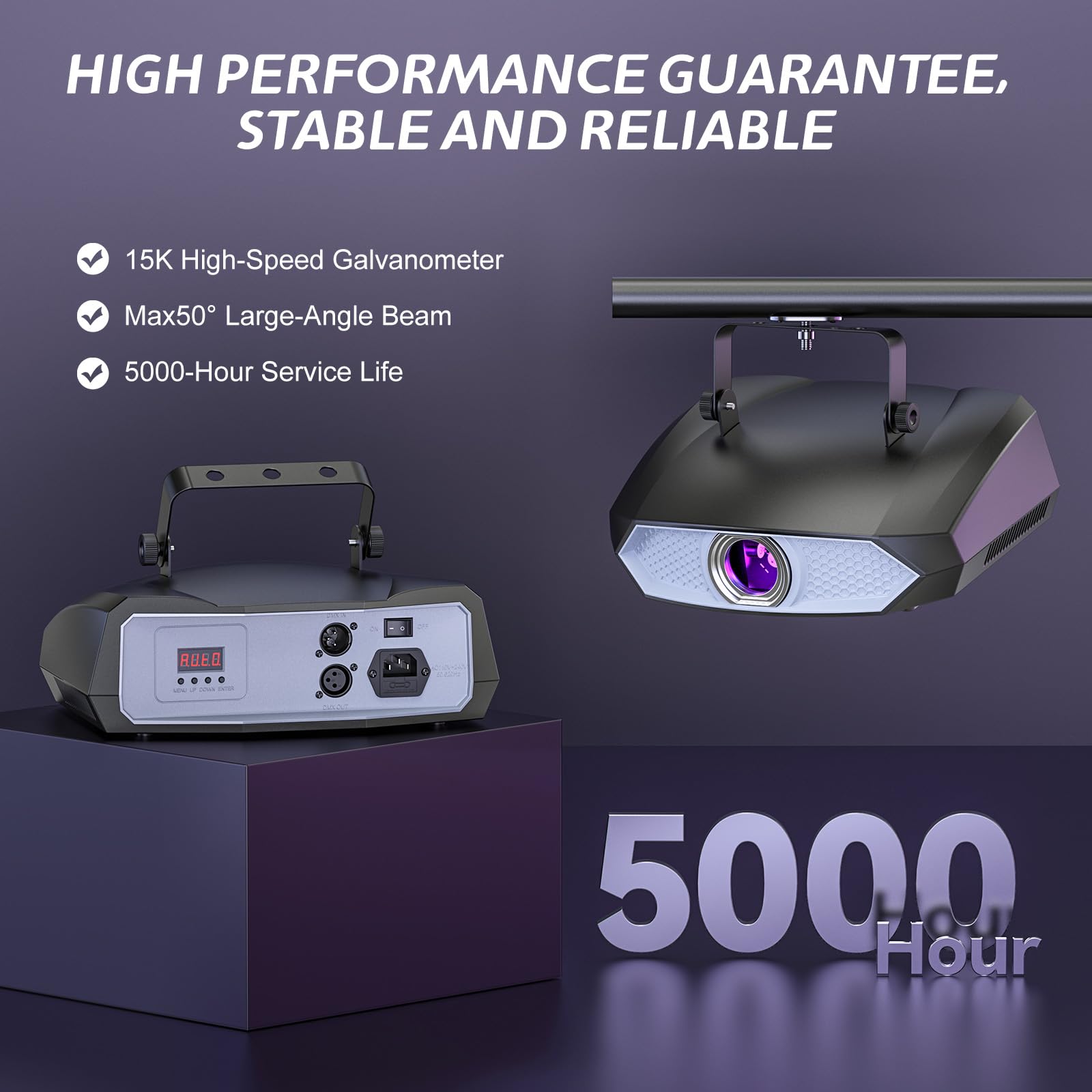 DJ Laser Light with App Control - 3D Animation Laser Projector for Light Shows | Manual Graffiti, Text Playback & Custom Programming | Perfect for DJ Parties, KTV Bars, Nightclubs, Concerts & Events