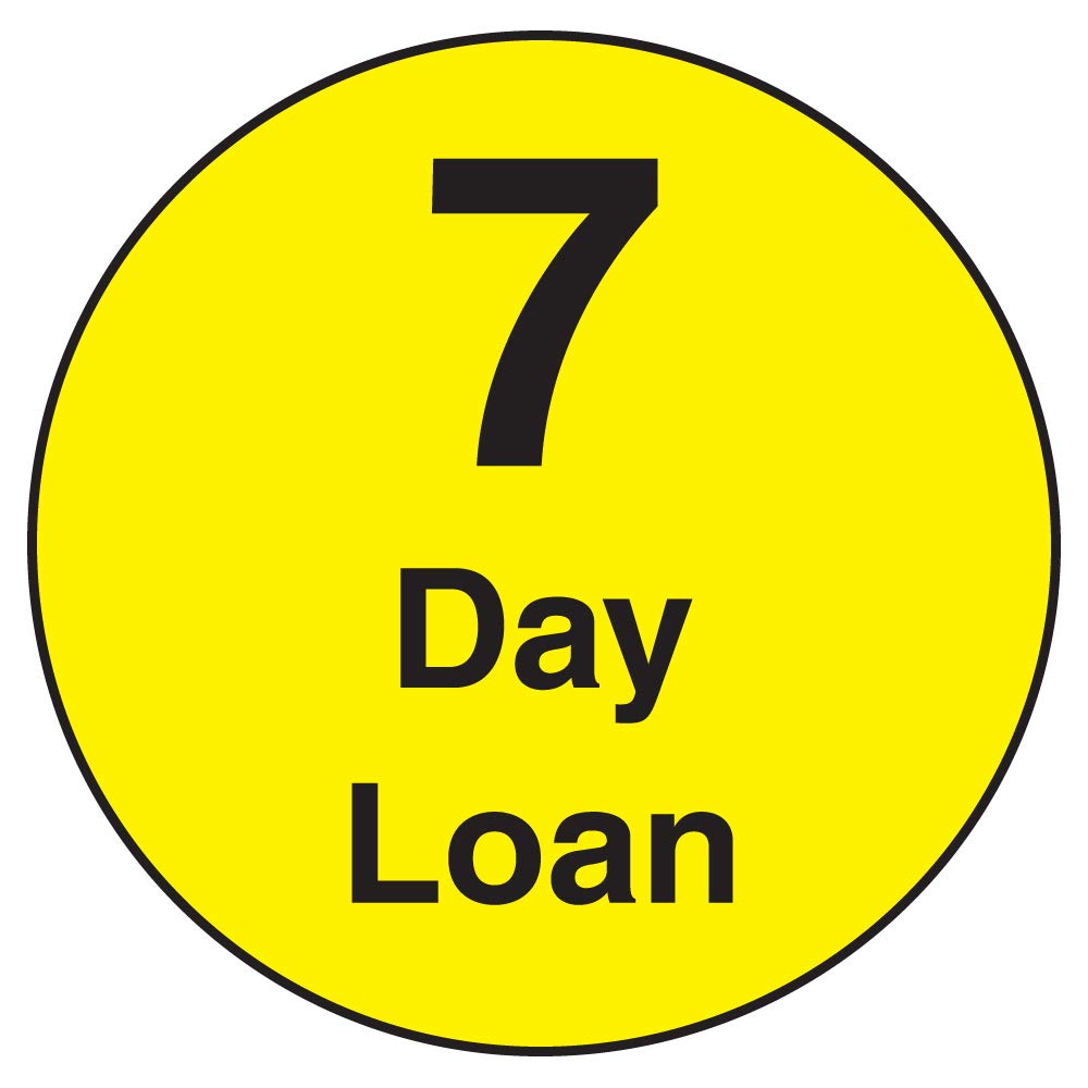 Permanent Adhesive Dot Labels - 250/Roll for 7-Day Loans & File Organization