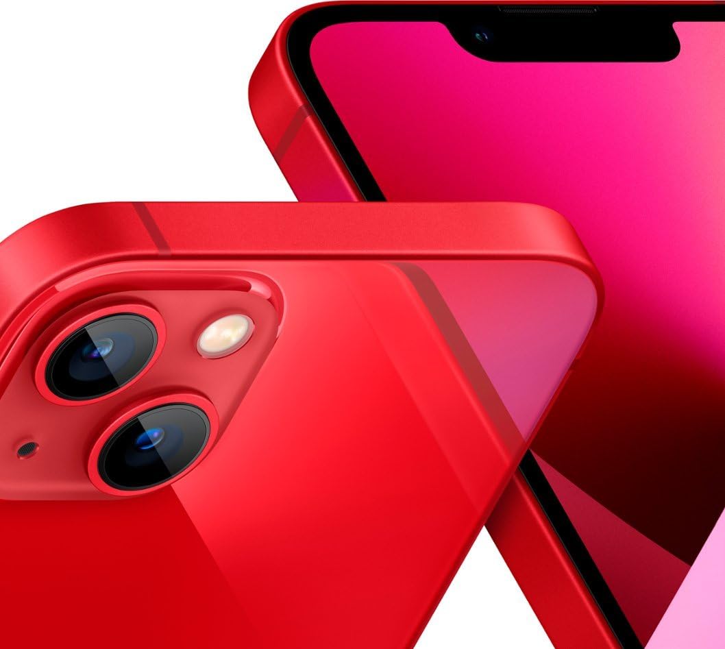 Apple iPhone 13 256GB (PRODUCT)RED - Unlocked Renewed Smartphone for T-Mobile | Premium Refurbished Phone with iOS 15 | Perfect for Streaming, Gaming & Social Media