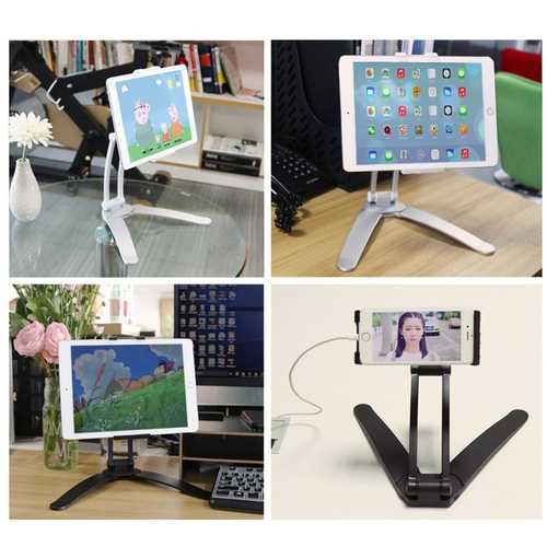 Bakeey Universal Adjustable Aluminum Alloy Wall Mount Holder for iPad, iPhone, Tablet - Perfect for Bed, Sofa & Office Lazy Desktop Stand