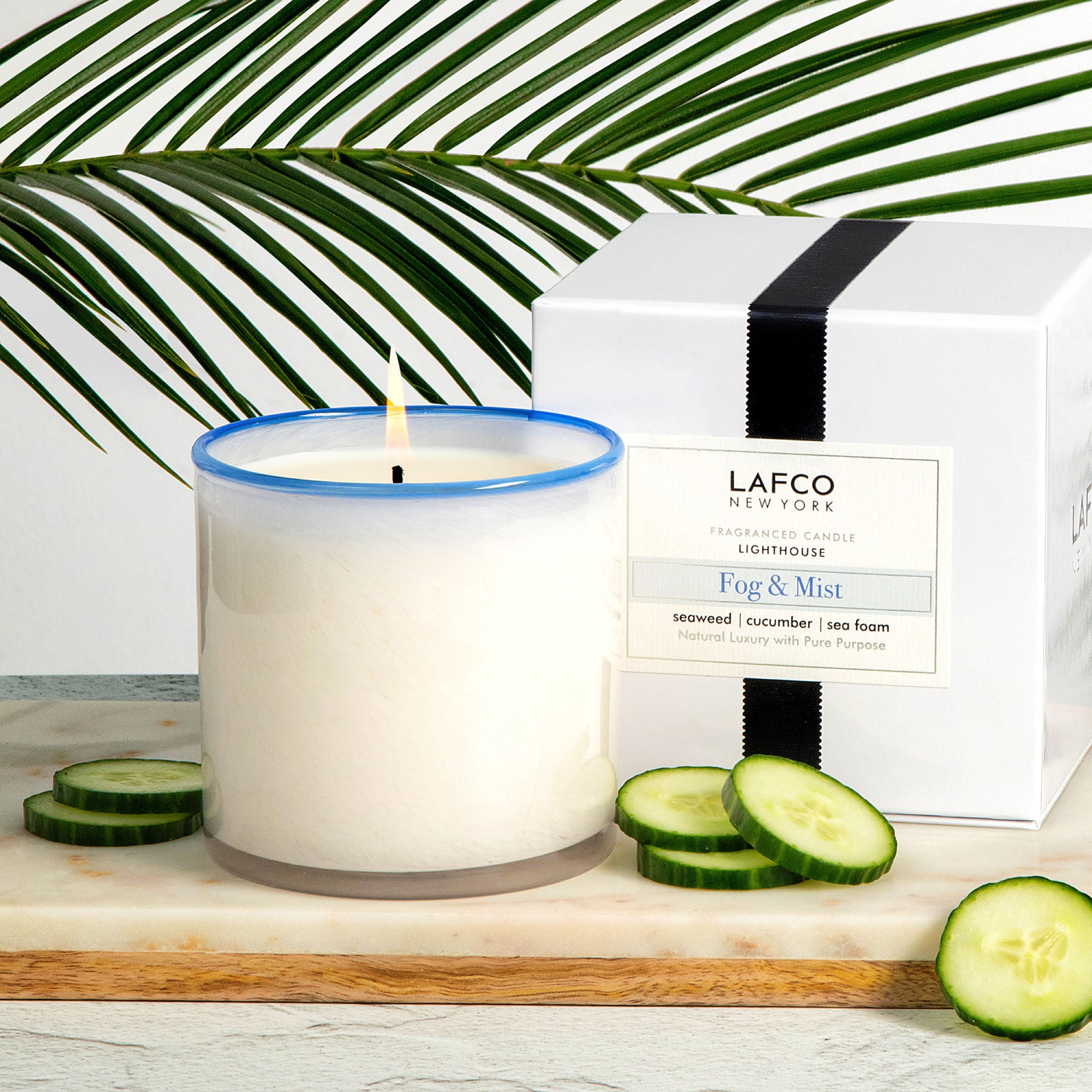Premium Fog and Mist Scented Soy Wax Candle - Long Lasting Aromatherapy for Relaxation & Home Decor - Perfect for Bedroom, Bathroom & Living Room