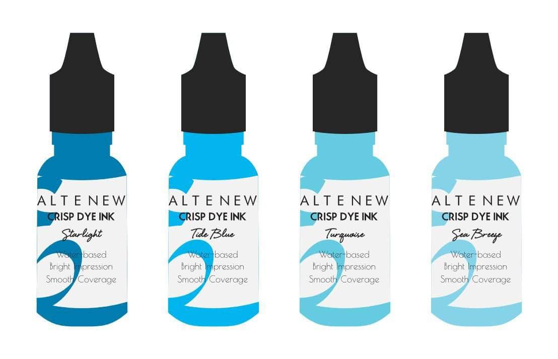 Deep Blue Seas Crisp Dye Ink Reinker - Vibrant Ink Refill for Stamping, Scrapbooking & Card Making - Perfect for DIY Crafts and Paper Projects