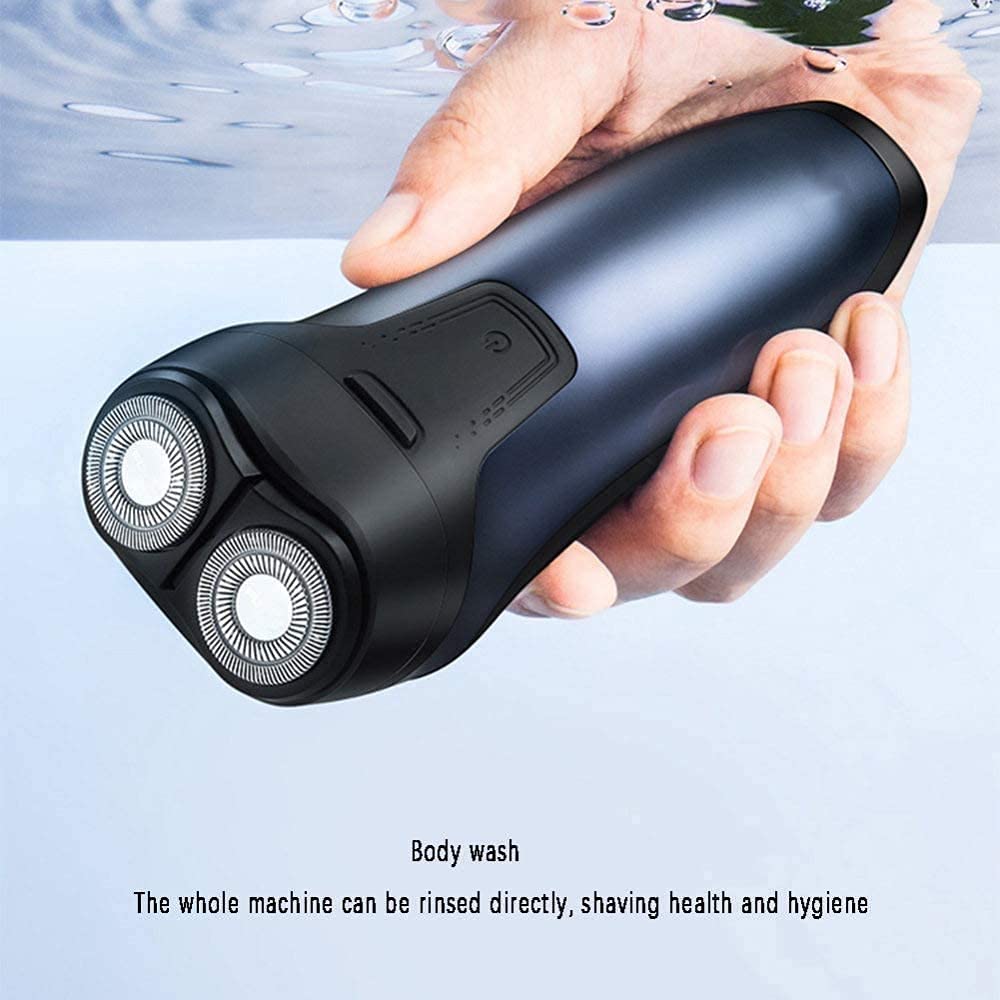 Rechargeable 100% Waterproof IPX7 Electric Shaver for Men - Wet & Dry Rotary Shaving Razor with Pop-up Trimmer - Perfect for Travel, Gym & Daily Grooming - Ideal Gift for Father's Day & Christmas