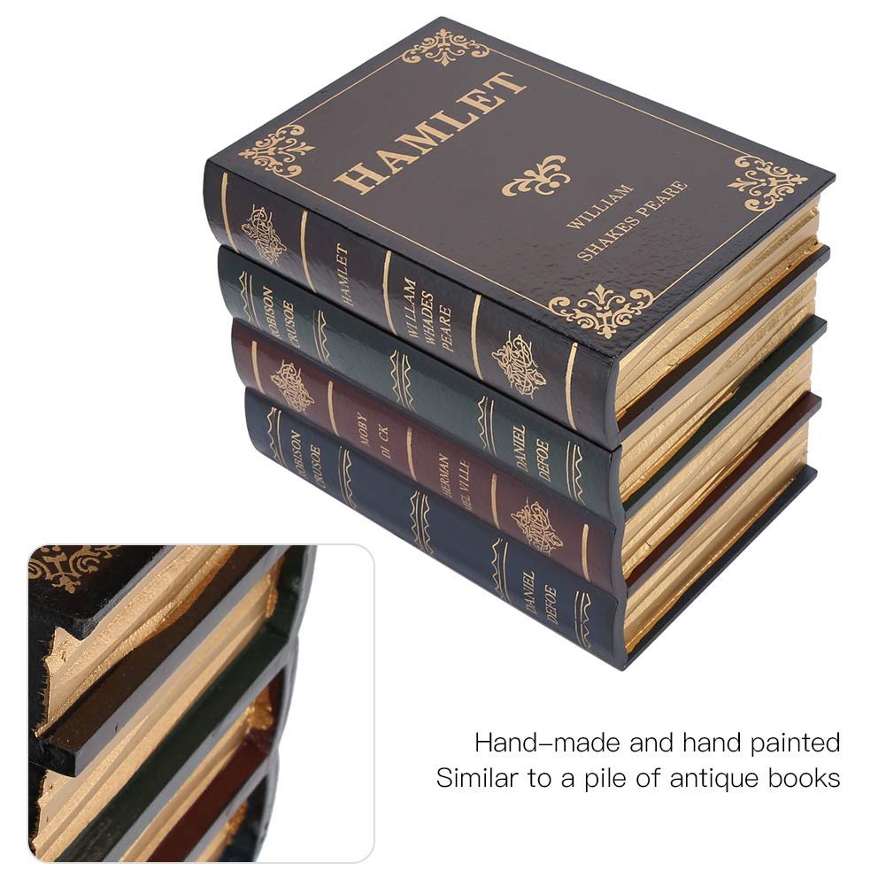 Decorative Faux Book Box with Hidden Compartment - Hollowed Out European Style Storage for Jewelry, Money & Valuables | Unique Home Decor for Living Room, Bedroom & Office