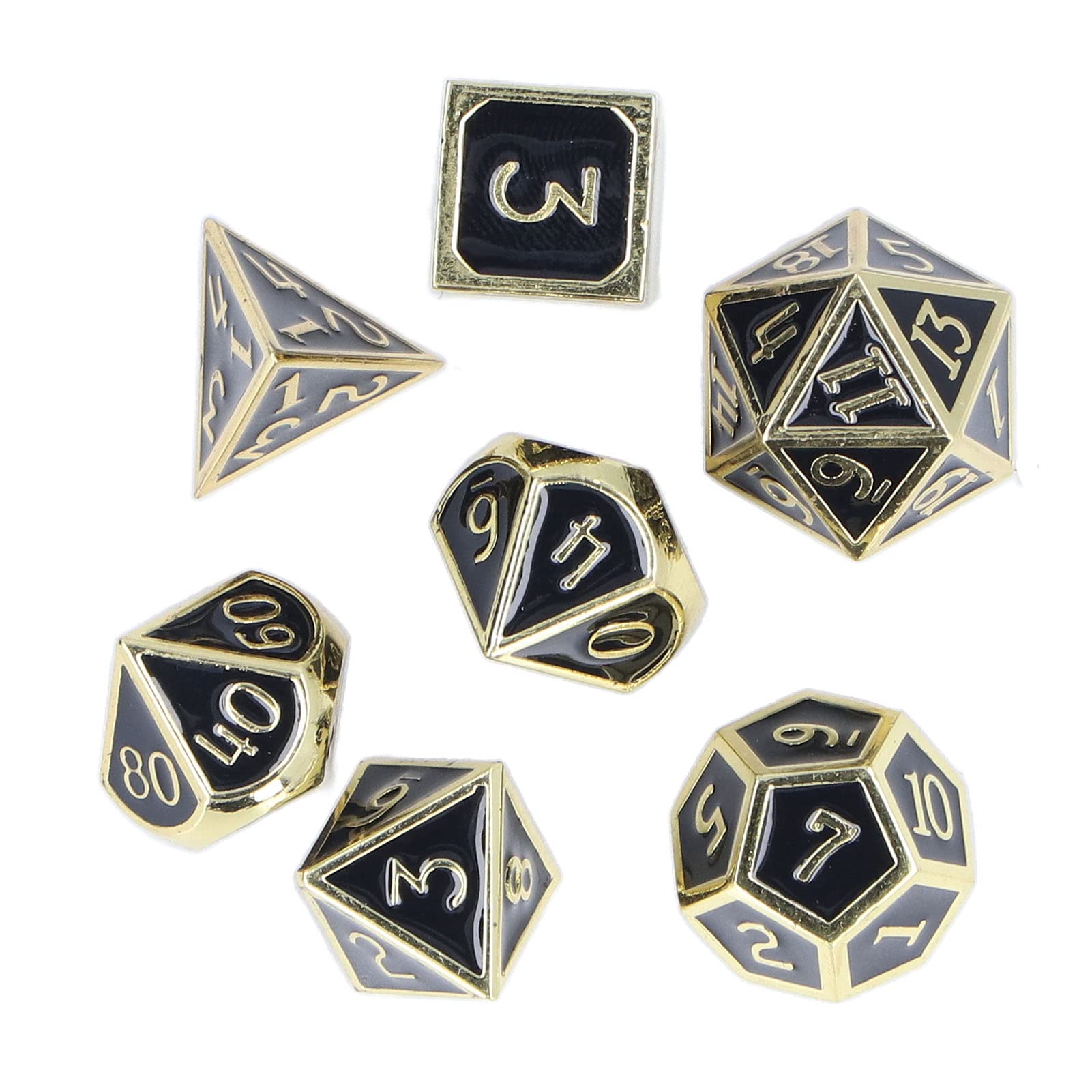 Premium 7-Piece Polyhedral Dice Set - Clear D&D Dice with Non-Fading Numbers for RPG Tabletop Games (Perfect for Dungeons & Dragons, Pathfinder & Roleplaying Adventures)