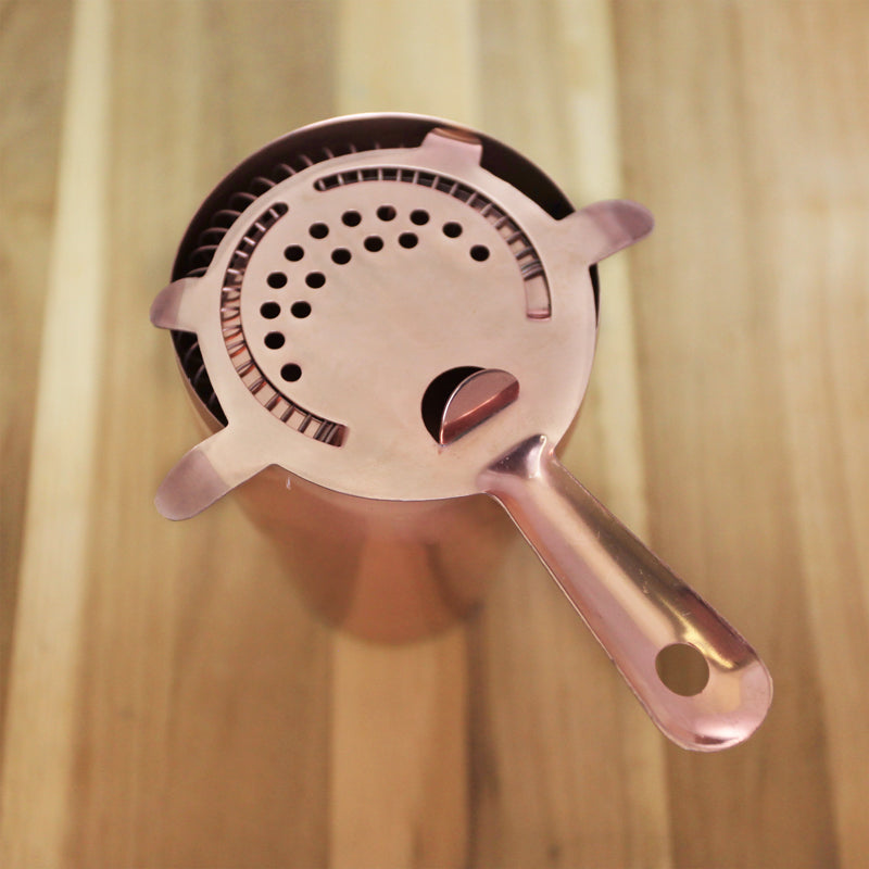 BarConic® Four Prong Strainer - Premium Copper Plated Cocktail Strainer for Bartenders & Mixologists | Perfect for Crafting Cocktails, Mocktails & Infused Drinks at Home Bars & Professional Mixing