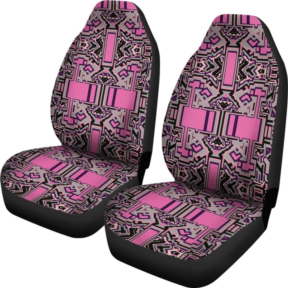 Boho Alien Space Pattern 3-Piece Car Seat Covers Set - Waterproof & Non-Slip Auto Seat Protectors for Cars, Trucks & SUVs - Perfect for Road Trips, Daily Commute & Pet Protection