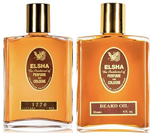 ELSHA Cologne 1776 (4oz) & Beard Growth Oil Conditioner Set - American Made Grooming Kit for Men, Perfect for Daily Use & Special Occasions