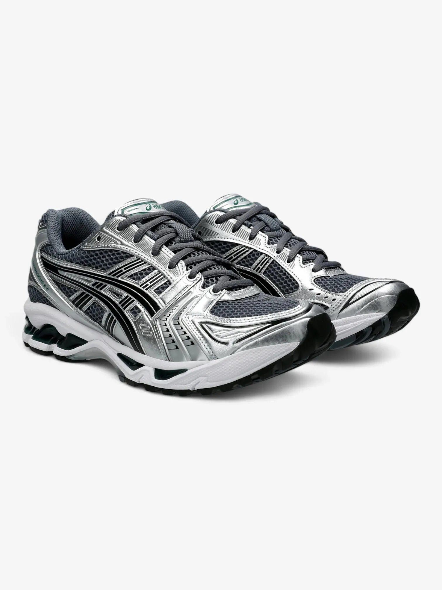 ASICS Gel Kayano 14 Running Shoes for Men - Dark Gray/Silver Cushioned Sneakers for Long Distance Running & Gym Workouts