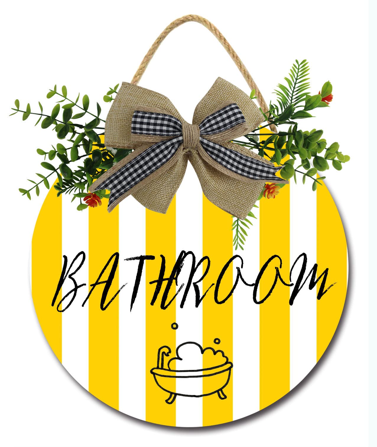 Charming Wooden Farmhouse Bathroom Wall Art - Lovely Country Decor Sign with Shelf for Rustic Bathroom, Farmhouse, or Cottage Style - Perfect for Home, Guest Bath, or Powder Room Decor