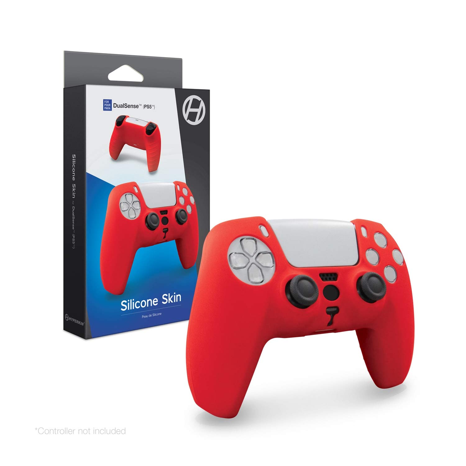 Hyperkin Silicone Skin Cover for DualSense PS5 Controller (Red) - Protective Grip Case for PlayStation 5 - Perfect for Gaming, Travel & Dust Protection