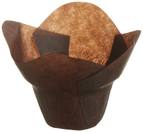 Hoffmaster 611111 Lotus Cup Chocolate Baking Cups - 1.25