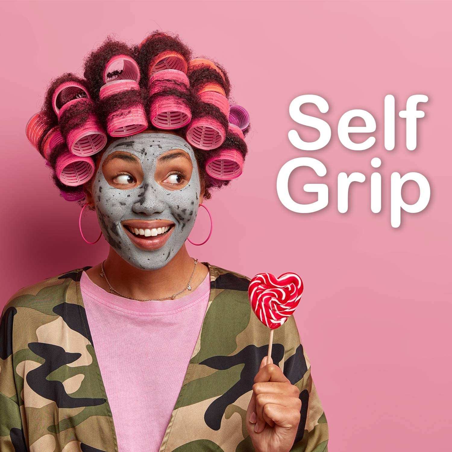 6PCS Sweetpea Self-Grip Hair Rollers for Curling - Soft Rollers for Long, Medium & Short Hair (4 X 6 CM) | Perfect for Home Styling, Salon Looks & Special Occasions