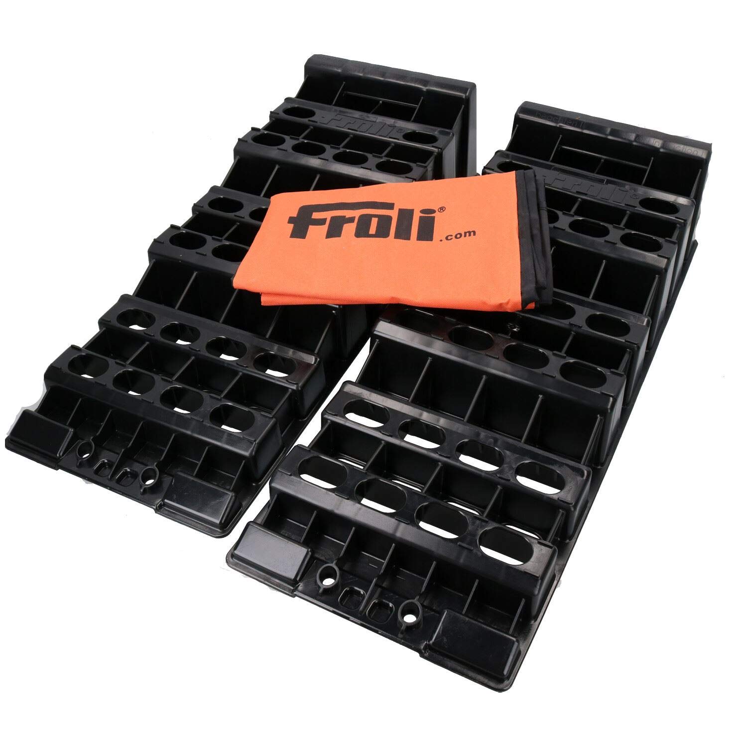 Froli Motorhome Leveling Ramp Set - Heavy Duty 5 Ton Wheel Chocks (Pack of 2) for RV, Caravan & Trailer Stabilization - Perfect for Camping, Road Trips & Outdoor Adventures