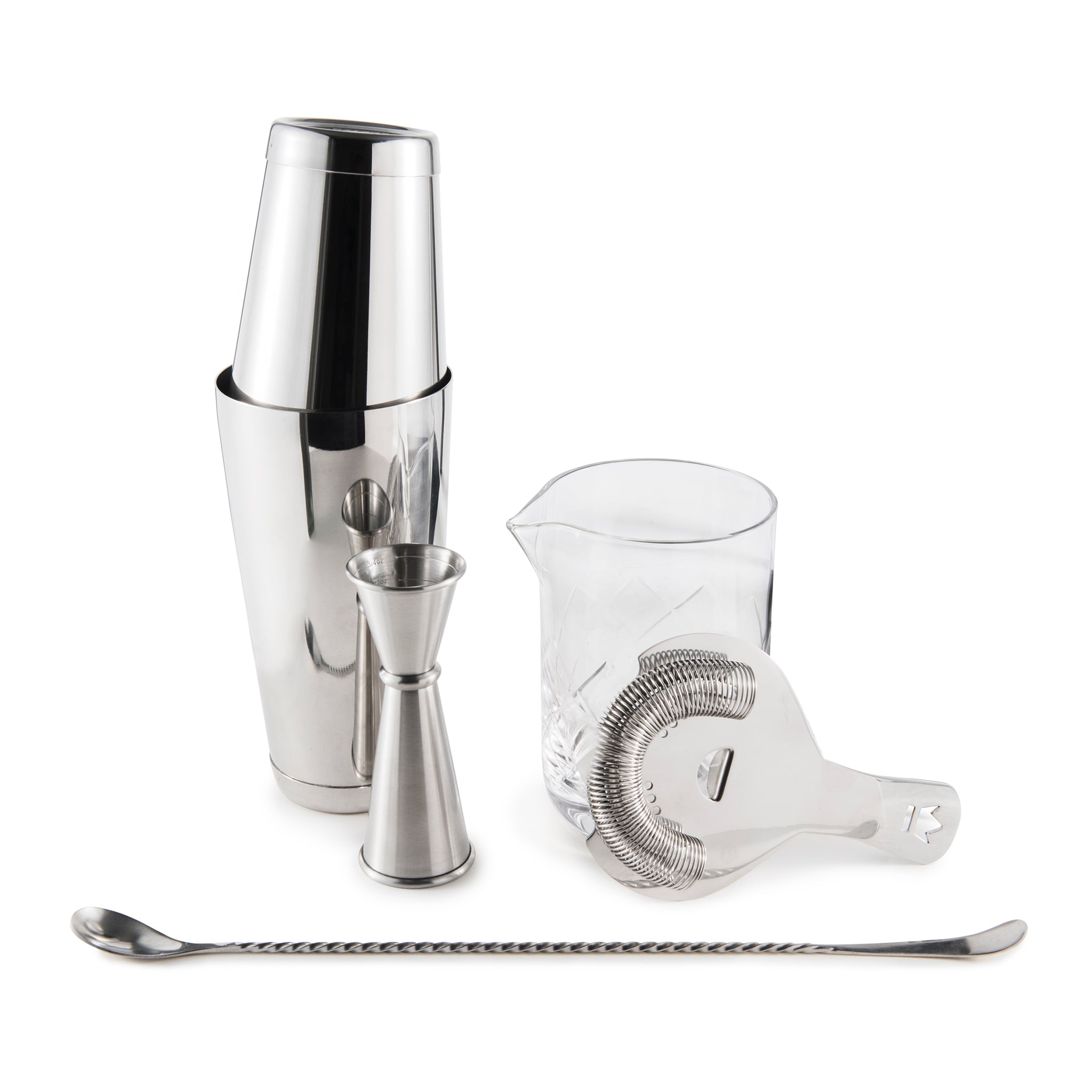 Premium Stainless Steel Cocktail Shaker Set - Bar Essentials for Home Mixology & Professional Bartending | Perfect for Parties, Gifts & Cocktail Making