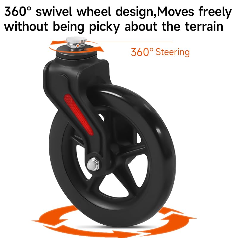 Ultra-Light Portable Folding Wheelchair with Handbrake - 20 Inch Wheels Aluminum Manual Wheelchair for Seniors & Adults - Indoor/Outdoor Use for Travel, Shopping & Daily Mobility