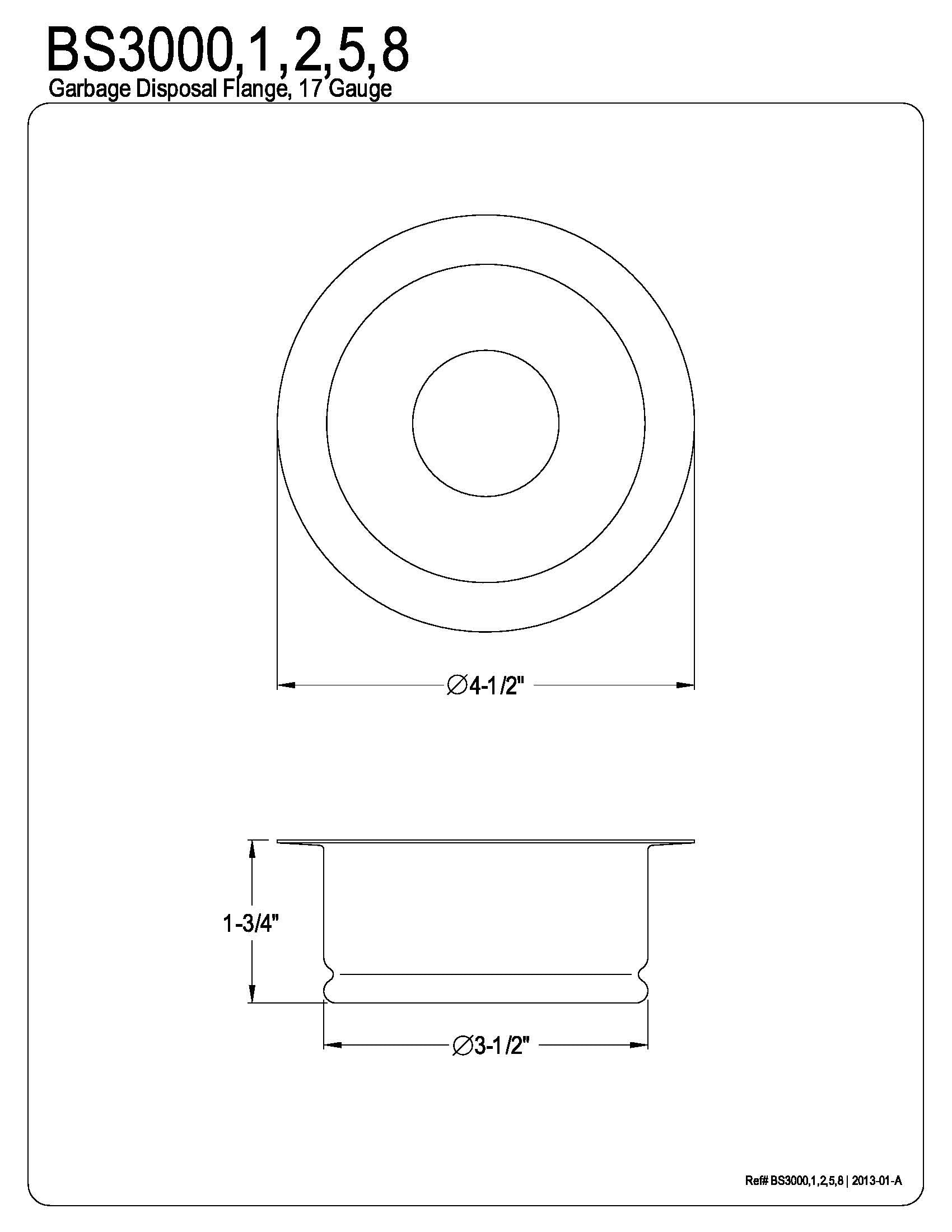 Stainless Steel Garbage Disposal Flange - Heavy Duty Sink Mount for Kitchen Waste Disposal Units | Perfect for Home Kitchen Renovation & Plumbing Upgrades