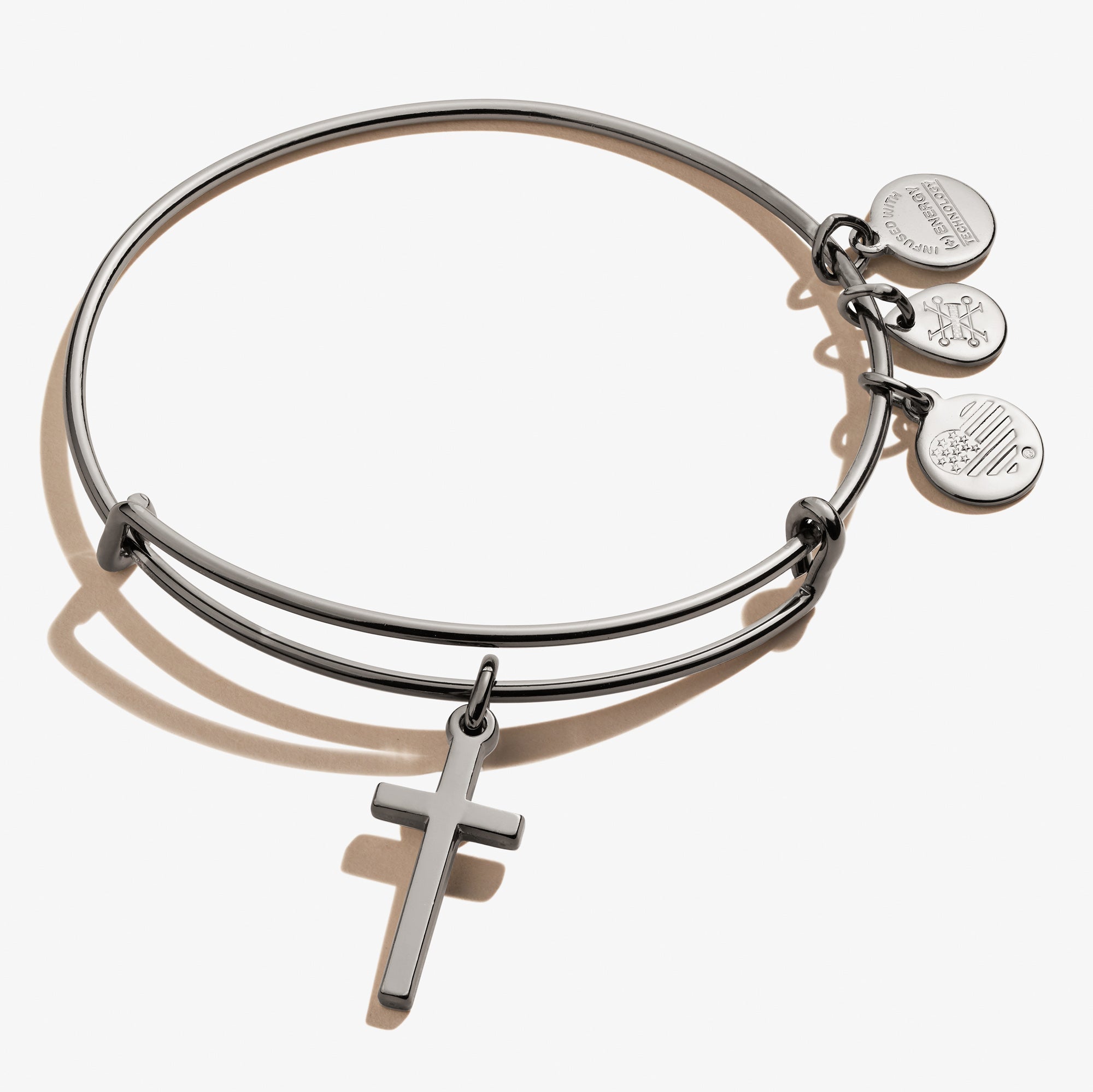 Elegant Cross Charm Bangle Bracelet for Women - Stylish Religious Jewelry Gift for Christmas, Baptism & Everyday Wear