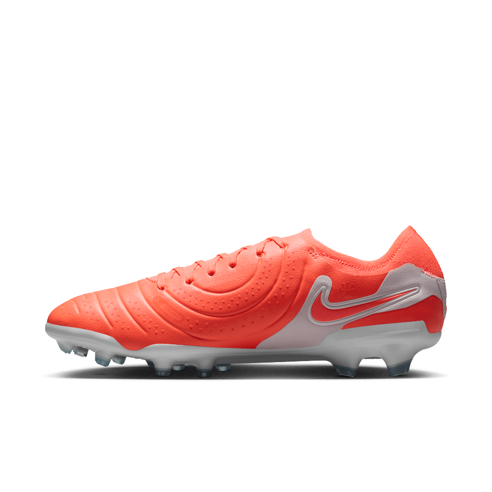 Nike Tiempo Legend 10 Pro FG Soccer Cleats for Men - Hot Lava/White - Firm Ground Football Boots for Professional Performance | Perfect for Matches, Training & Outdoor Play