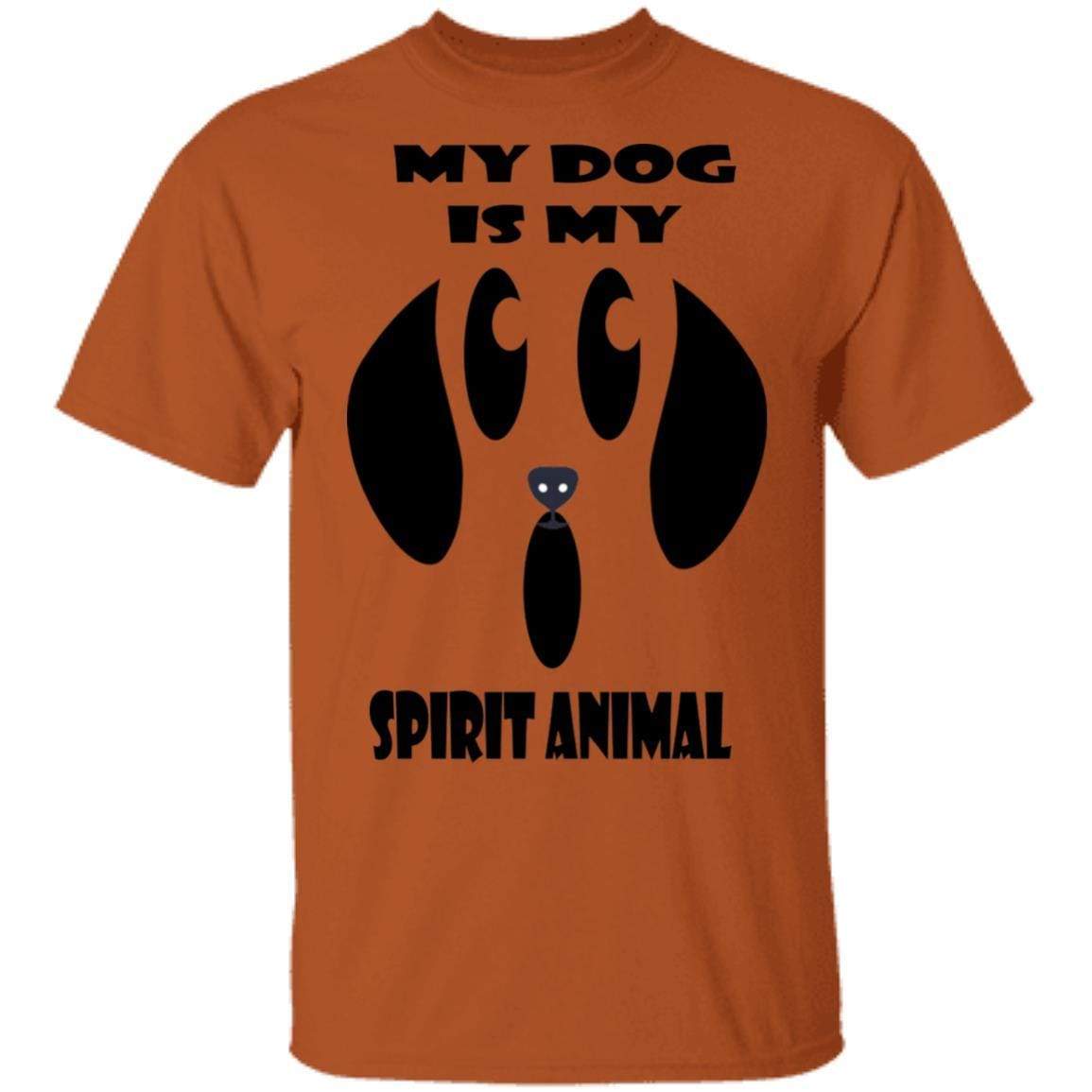 My Dog Is My Spirit Animal Halloween T-Shirt - Funny Pet Lover Cotton Tee for Women & Men - Perfect for Halloween Costumes & Dog Owner Gifts