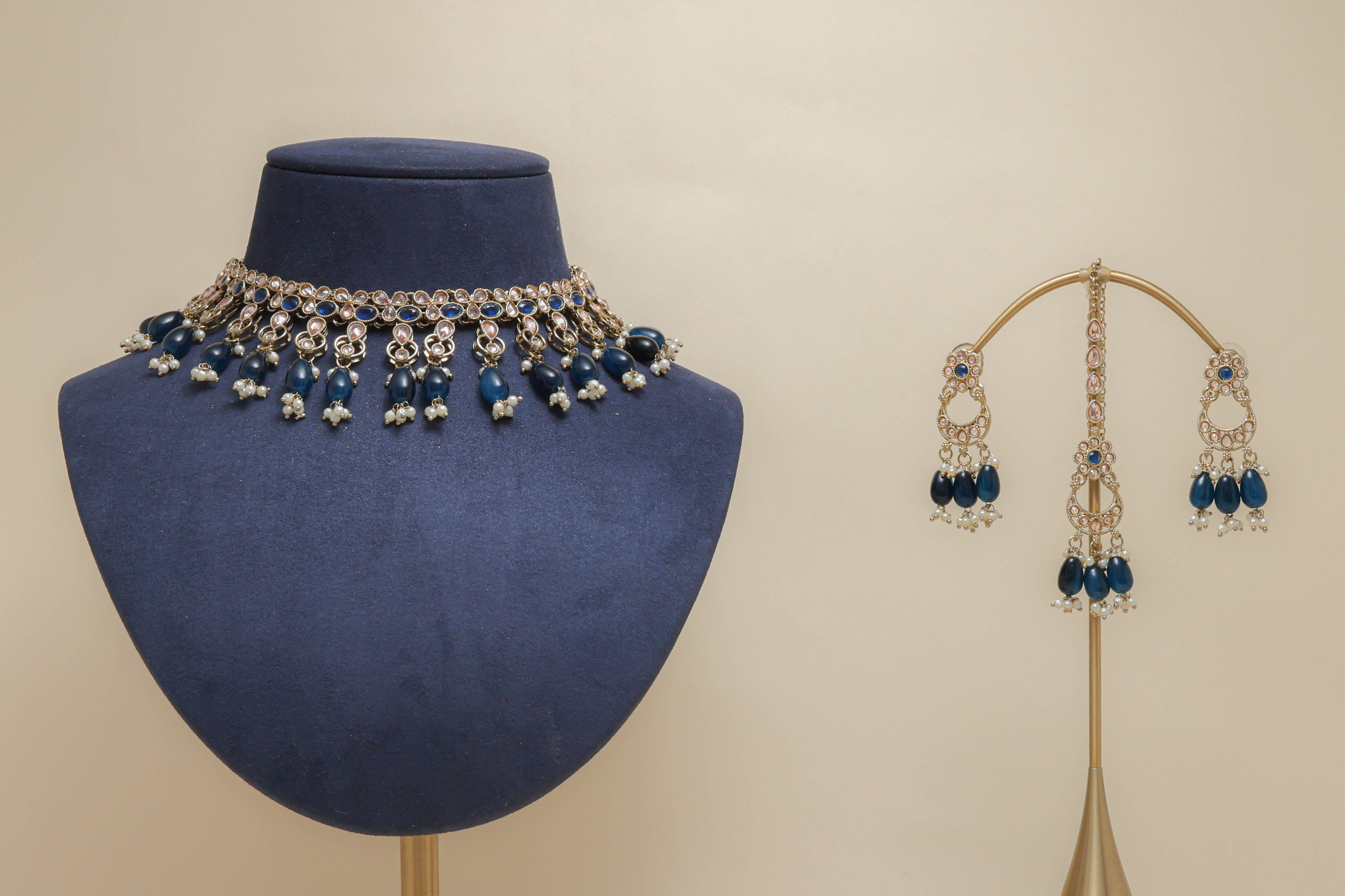 Tanya Polki Full Set Jewelry | Elegant Indian Bridal Necklace & Earrings Set for Weddings & Special Occasions