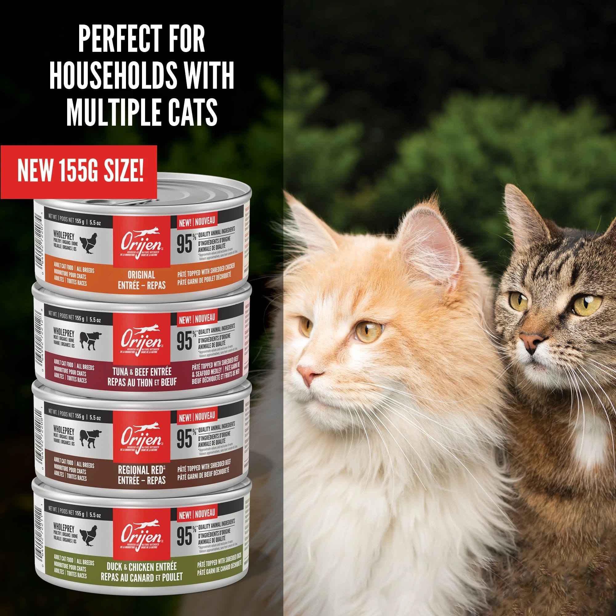 Orijen Regional Red Entrée Grain-Free Canned Cat Food - High Protein, Natural Ingredients for Adult Cats - Perfect for Indoor & Outdoor Felines