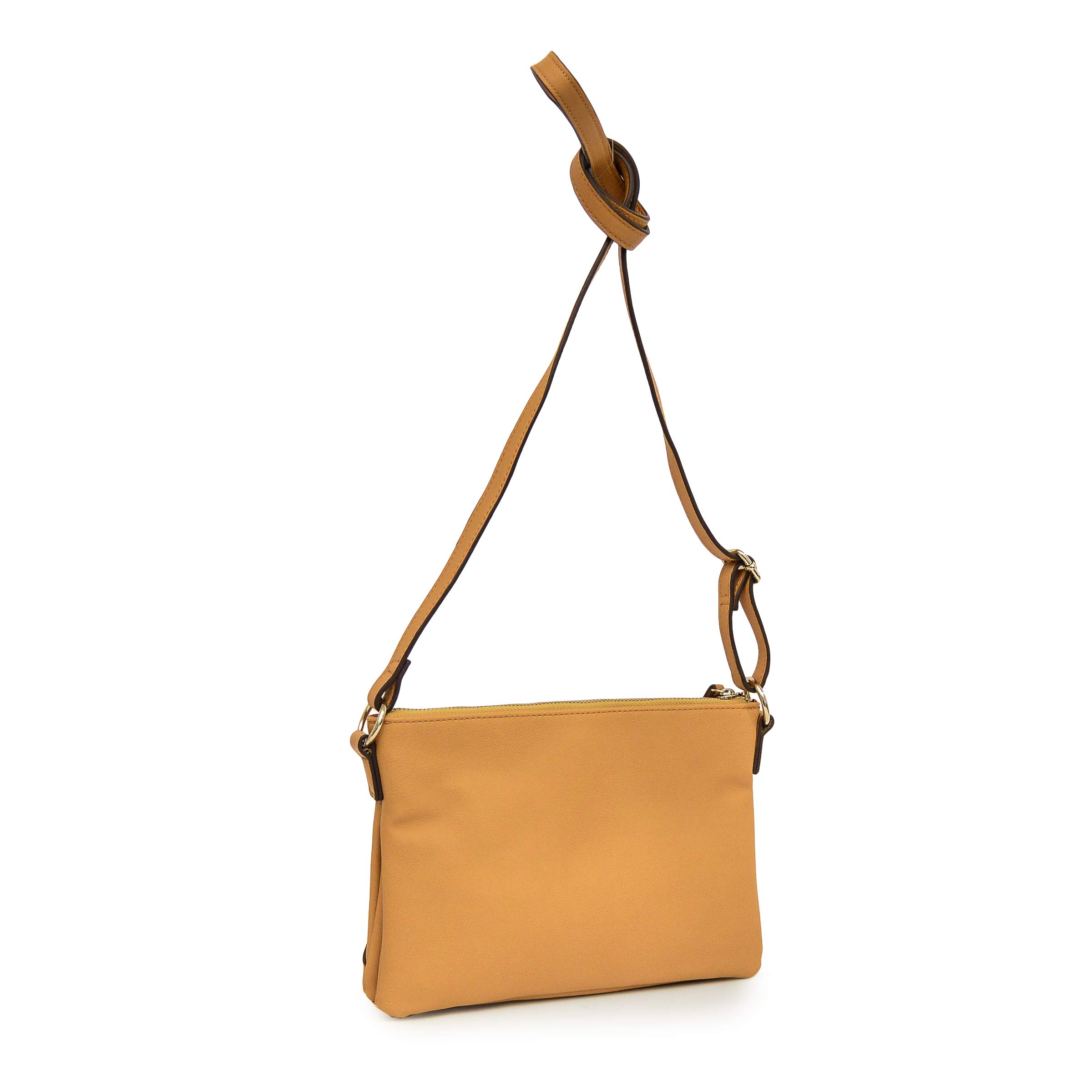 Nicole Miller Lily Small Crossbody Handbag in Suntan Leather - Perfect for Everyday Use, Work, and Evening Outings