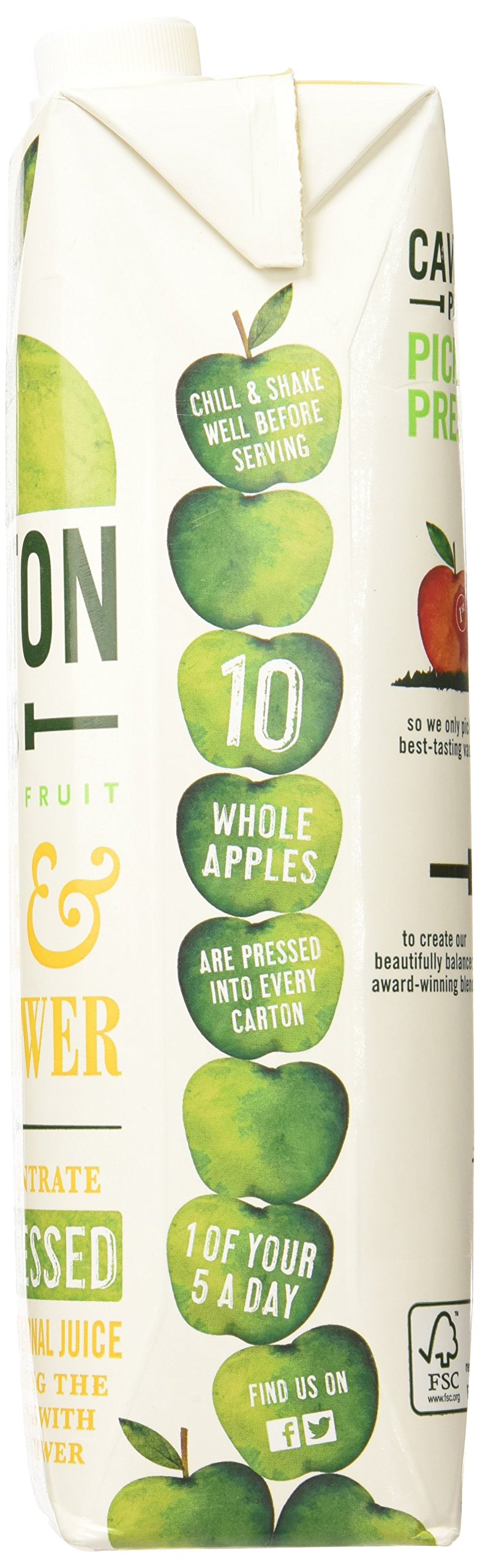 CAWSTON PRESS Apple Elderflower Juice - 1 Liter (33.8 oz) | Refreshing & Natural Fruit Drink | Perfect for Summer Picnics, Brunch & Healthy Hydration