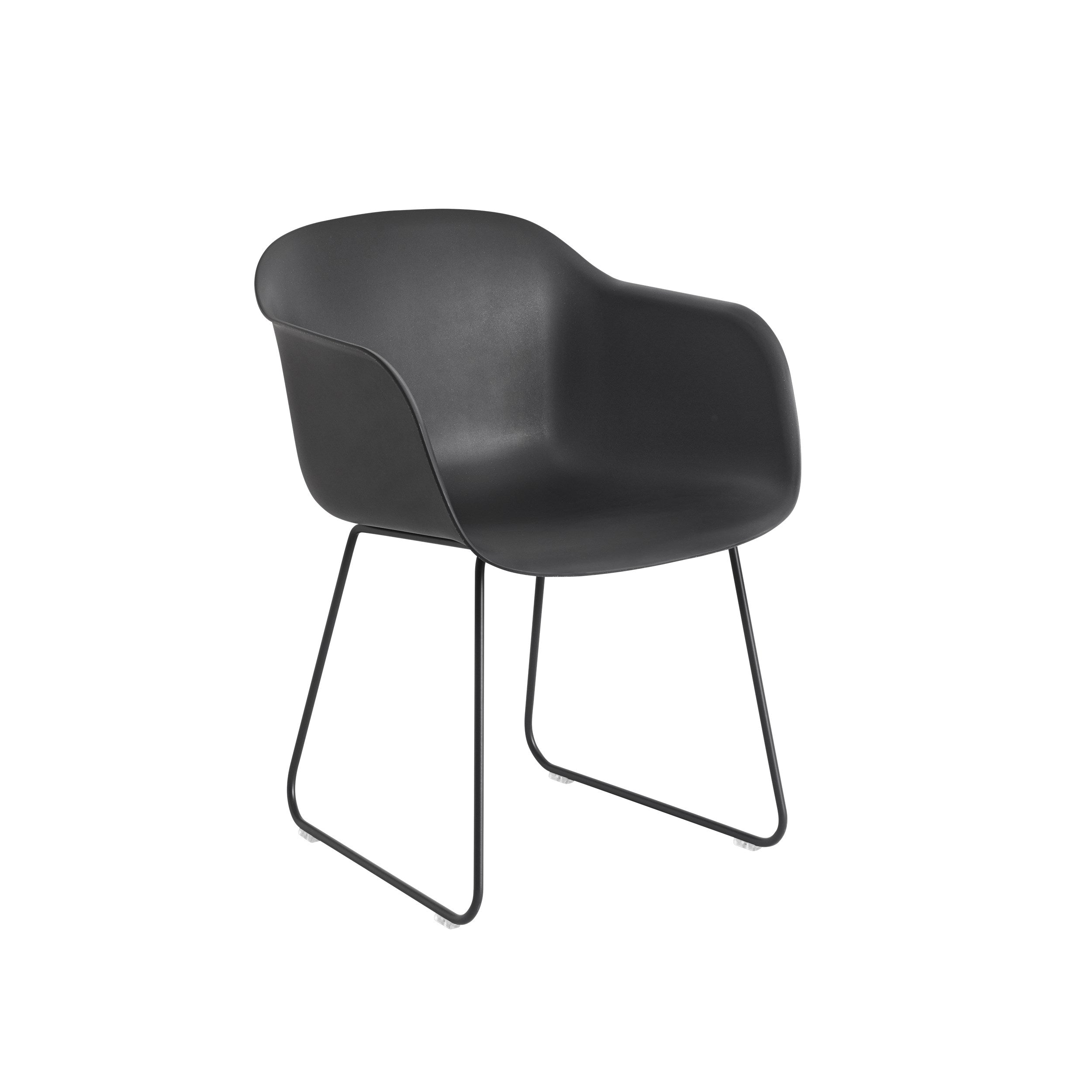 Modern Fiber Arm Chair with Sled Base - Comfortable & Stylish Living Room Seating for Home, Office, or Lounge