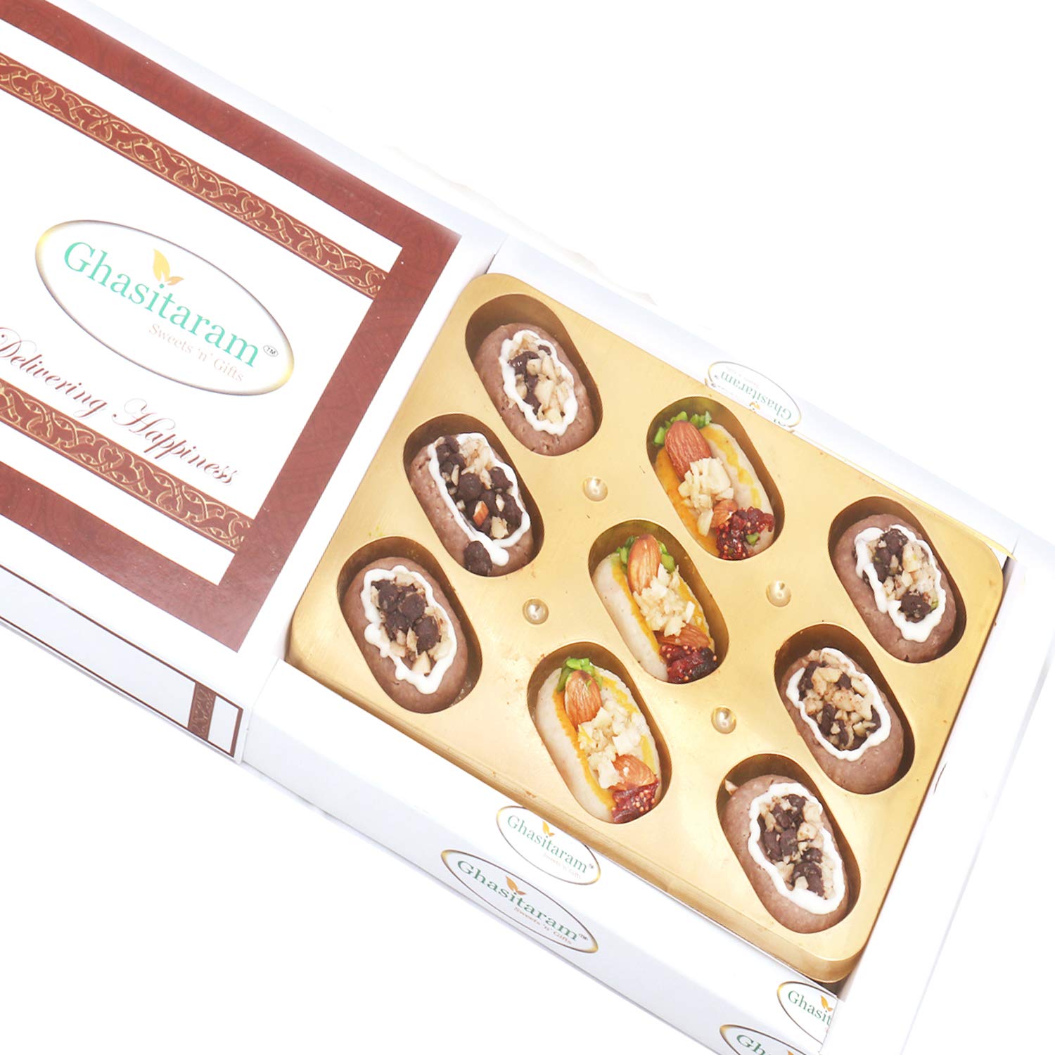Premium Assorted Kaju Boats Diwali Sweets Gift Box - Traditional Indian Mithai for Festivals, Celebrations & Corporate Gifting