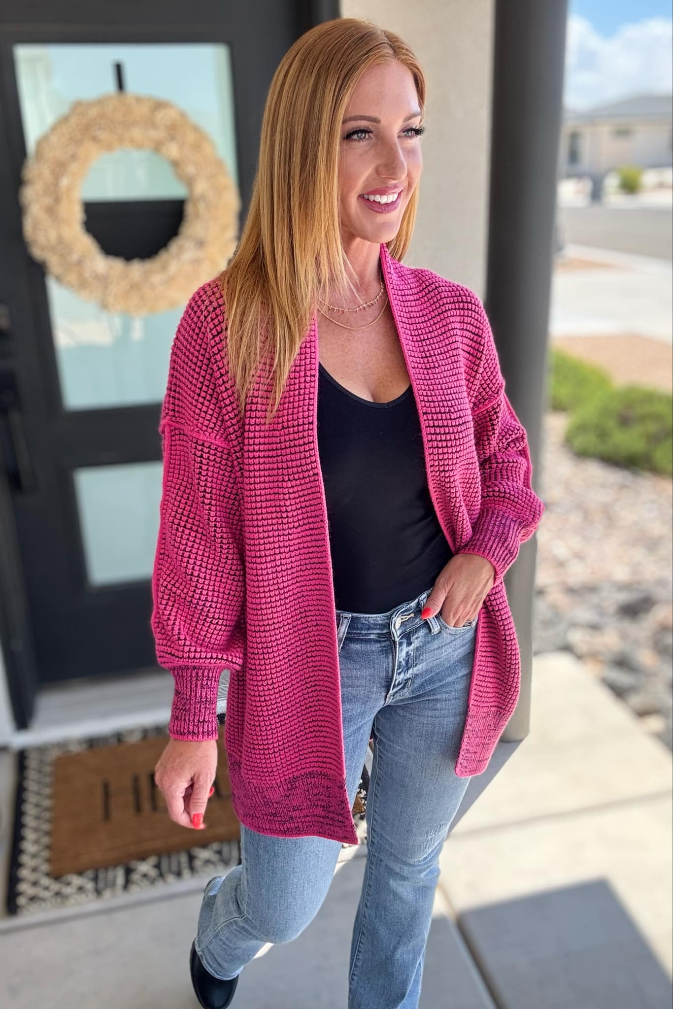 PREORDER: Stylish Contrast Trim Knit Cardigan for Women - 4 Color Options | Cozy Fall & Winter Layering Essential