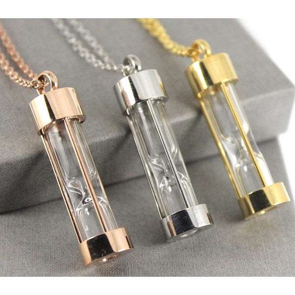 Personalized Hourglass Keepsake Necklace or Keychain - Engraved Memorial Jewelry for Loved Ones - Perfect for Anniversaries, Memorial Gifts & Special Occasions