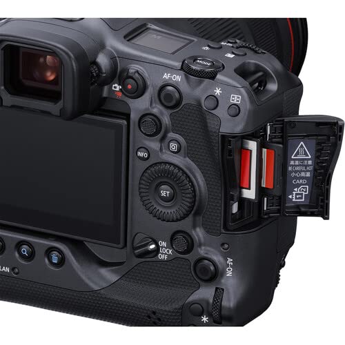 Canon EOS R3 Full Frame Mirrorless Camera (4895C002) with Sony 64GB Tough SD Card, Card Reader, Case, Tripod & Accessories Kit - Professional Photography for Sports, Wildlife & Video Shooting (Renewed)