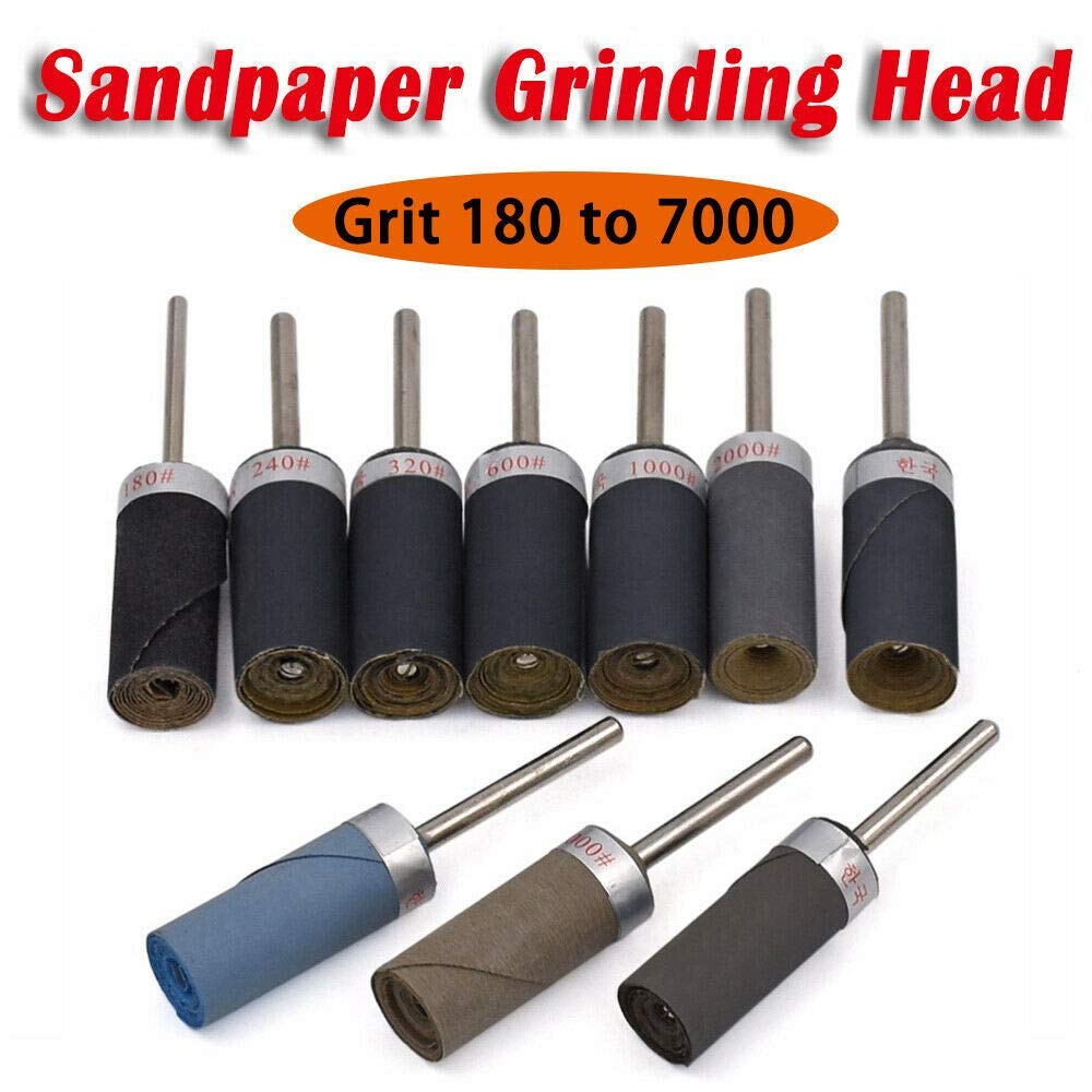 1 Pcs Sanding Drums Sleeves Sandpaper Bar Sander Accessories Rotary Kit Polishing Burr Stick Roller Sanding Tool 3000 Grits - Perfect for Woodworking, Metal Polishing & DIY Crafts
