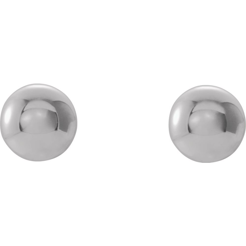 14K White Gold 7mm Ball Stud Earrings for Women - Minimalist Luxury Jewelry - Perfect for Everyday Wear, Office & Special Occasions