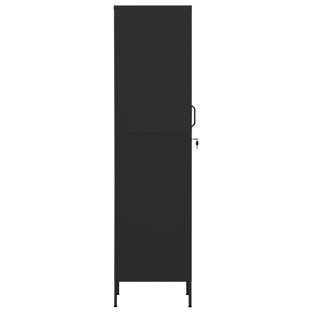 Black Metal Storage Cabinet 13.8