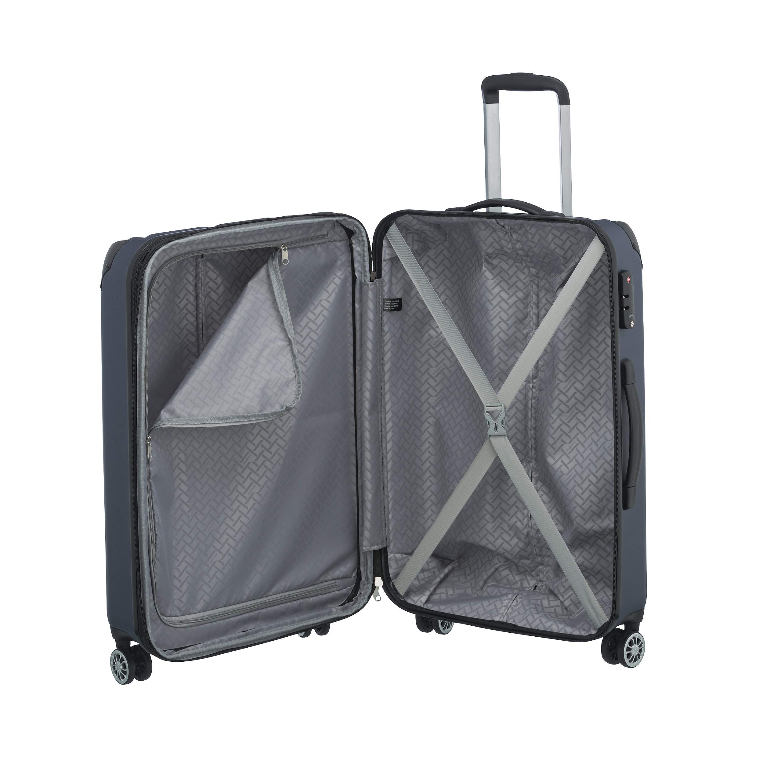 Unisex Adult Carry-On Luggage 68cm (27 Inches) - Lightweight Durable Blue Marine Suitcase for Travel, Business Trips & Weekend Getaways