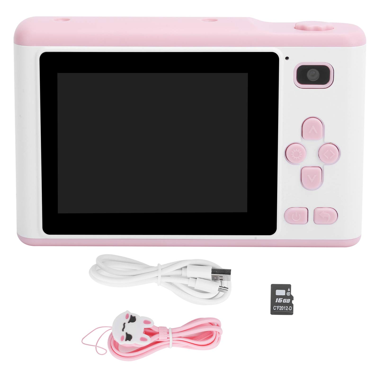 01 02 015 Kids Digital Video Camera - 2.8 Inch HD Touch Screen Portable Camera with Hanging Strap for Recording & Photography (Pink) | Perfect for Travel, Birthday Gifts & Vlogging Beginners