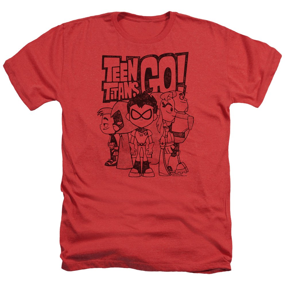 Teen Titans Go Team Up Unisex Heather T-Shirt for Men & Women - Casual Wear, Cosplay & Superhero Fan Gift