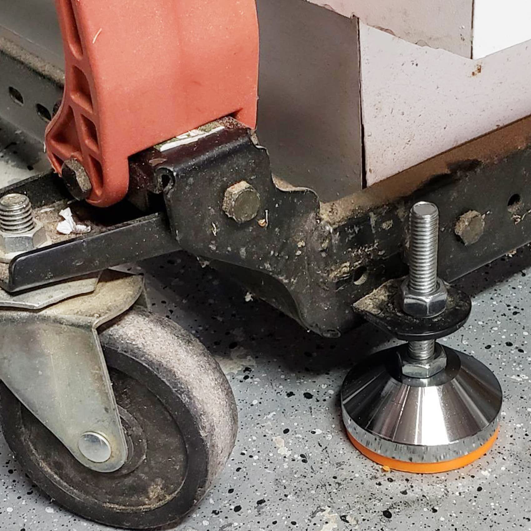 GXXMEI M10xH100 Heavy Duty Adjustable Leveling Feet - Carbon Steel Shockproof Leveler for Scaffolds, Cabinets & Machines - 2.3