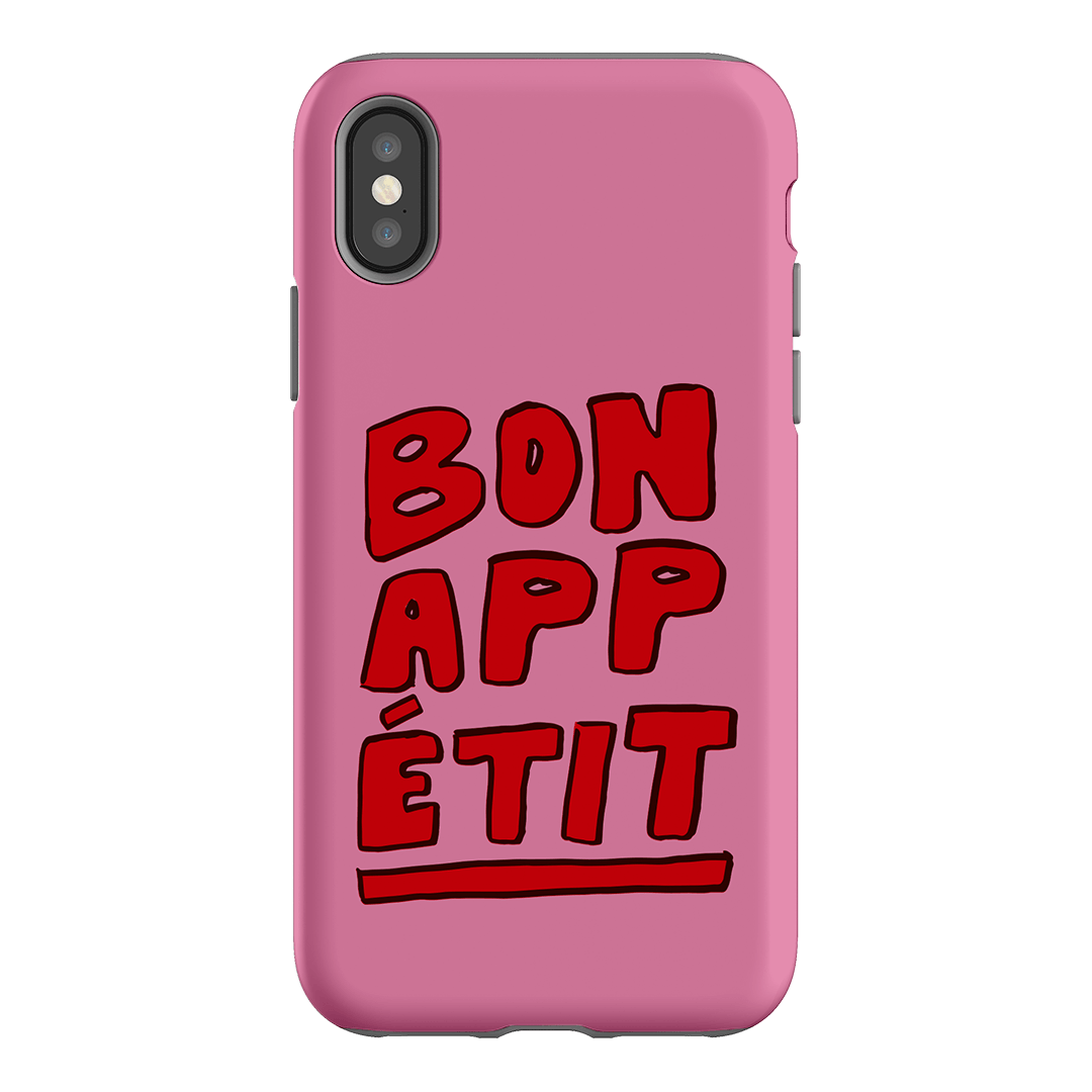 Stylish Bon Appetit Red Phone Case - Durable Protective Cover for iPhone & Samsung - Perfect for Foodies & Cooking Enthusiasts