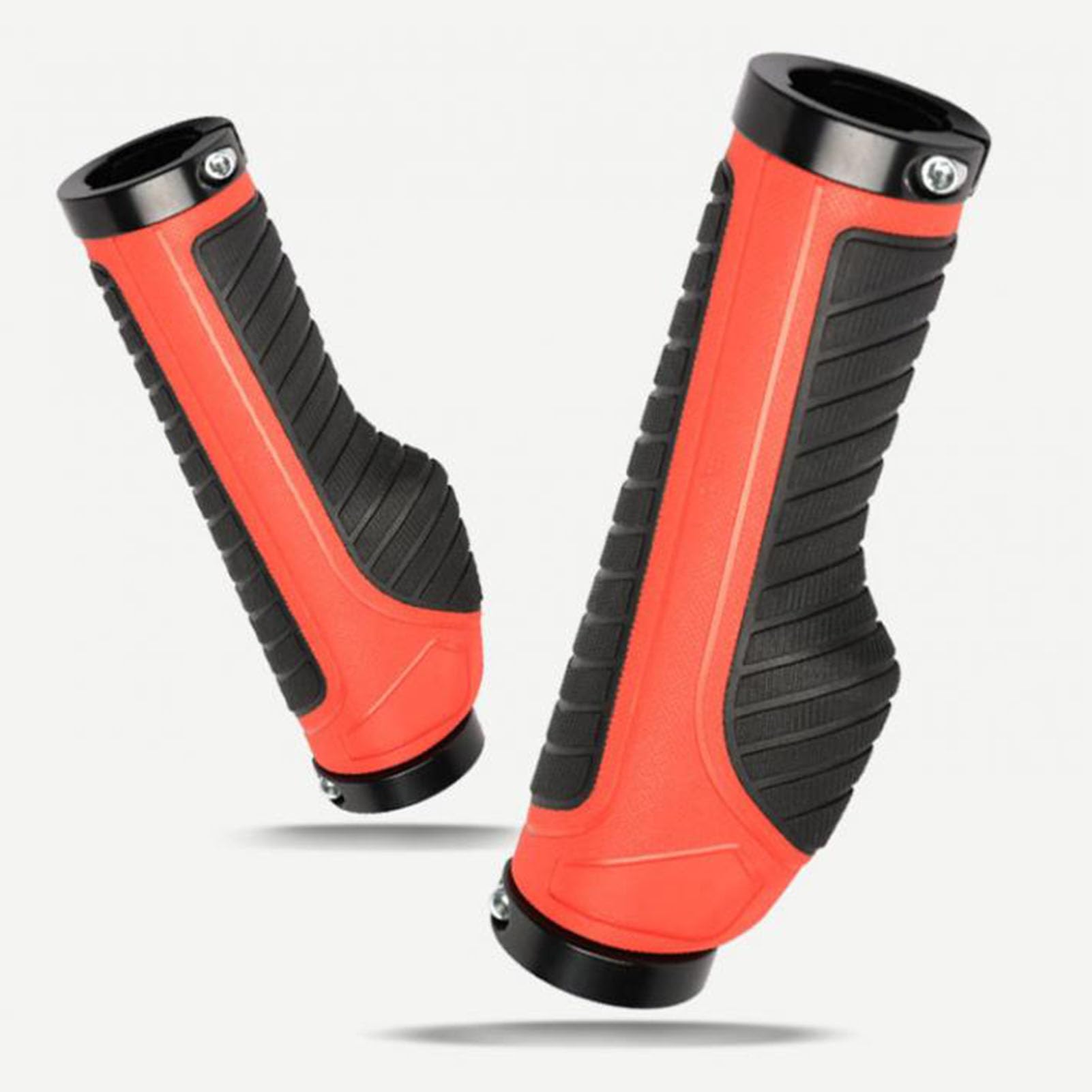 2Pcs Ergonomic Bicycle Handlebar Grips, 13cm/5.1in Anti-Slip Dual Lock Design, Breathable Fixed Handles for Mountain Bikes, Road Bikes, and Commuter Cycling