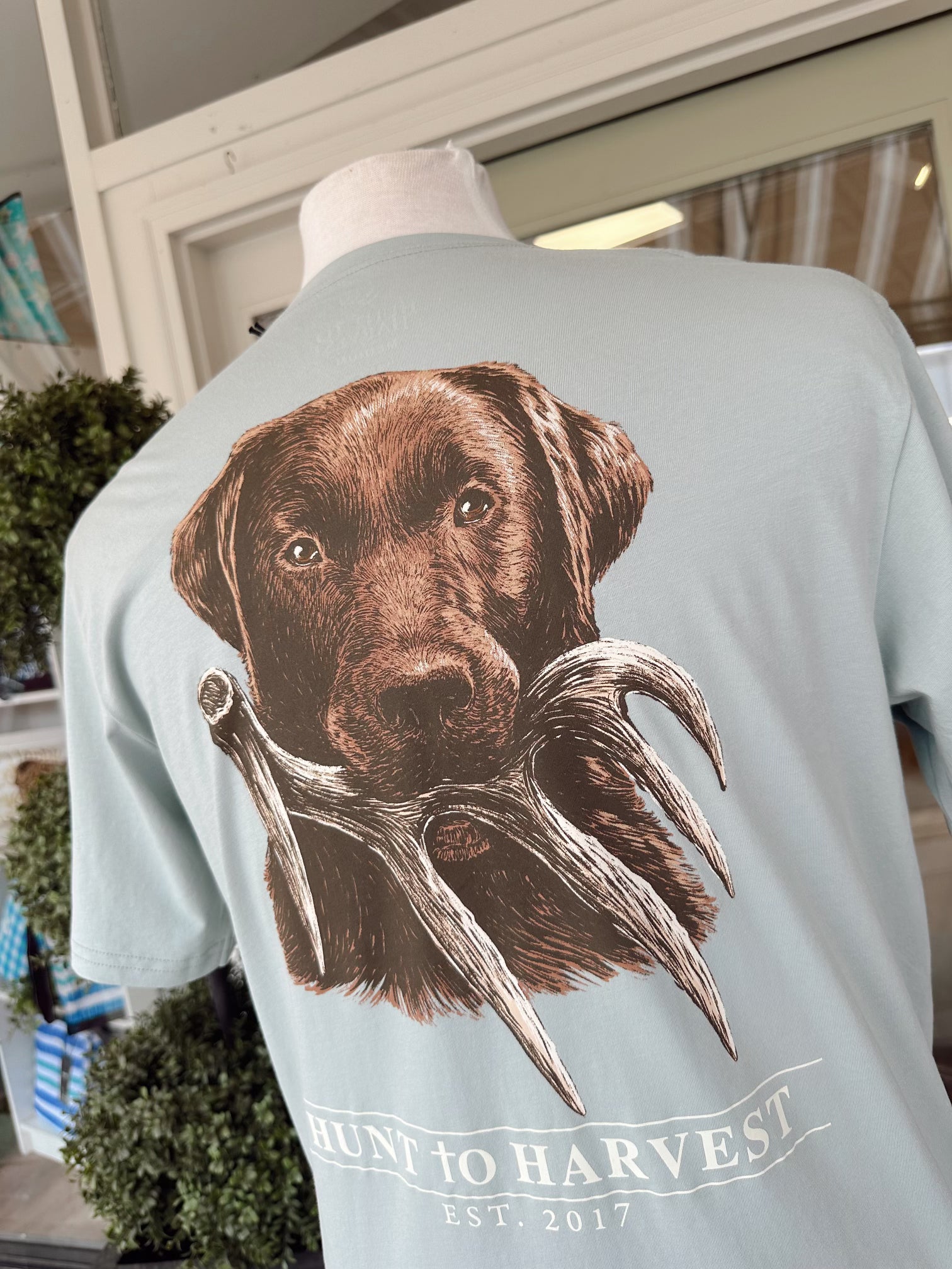 Hunt to Harvest Dog and Shed Tee - Comfortable Hunting Shirt for Outdoor Adventures with Your Dog