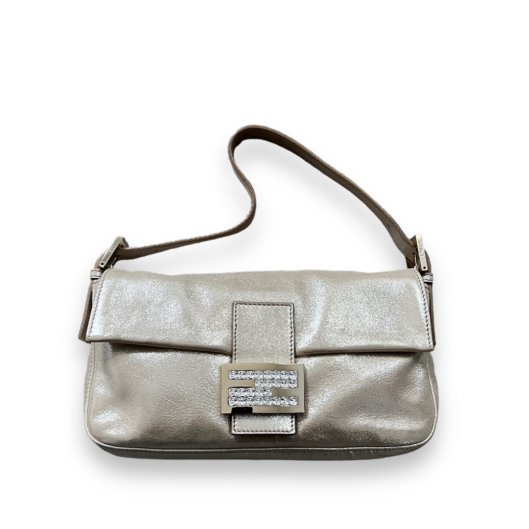 Vintage Fendi Baguette Bag - Shimmering Champagne Color Crossbody Purse for Women | Perfect for Evening Parties, Weddings & Special Occasions
