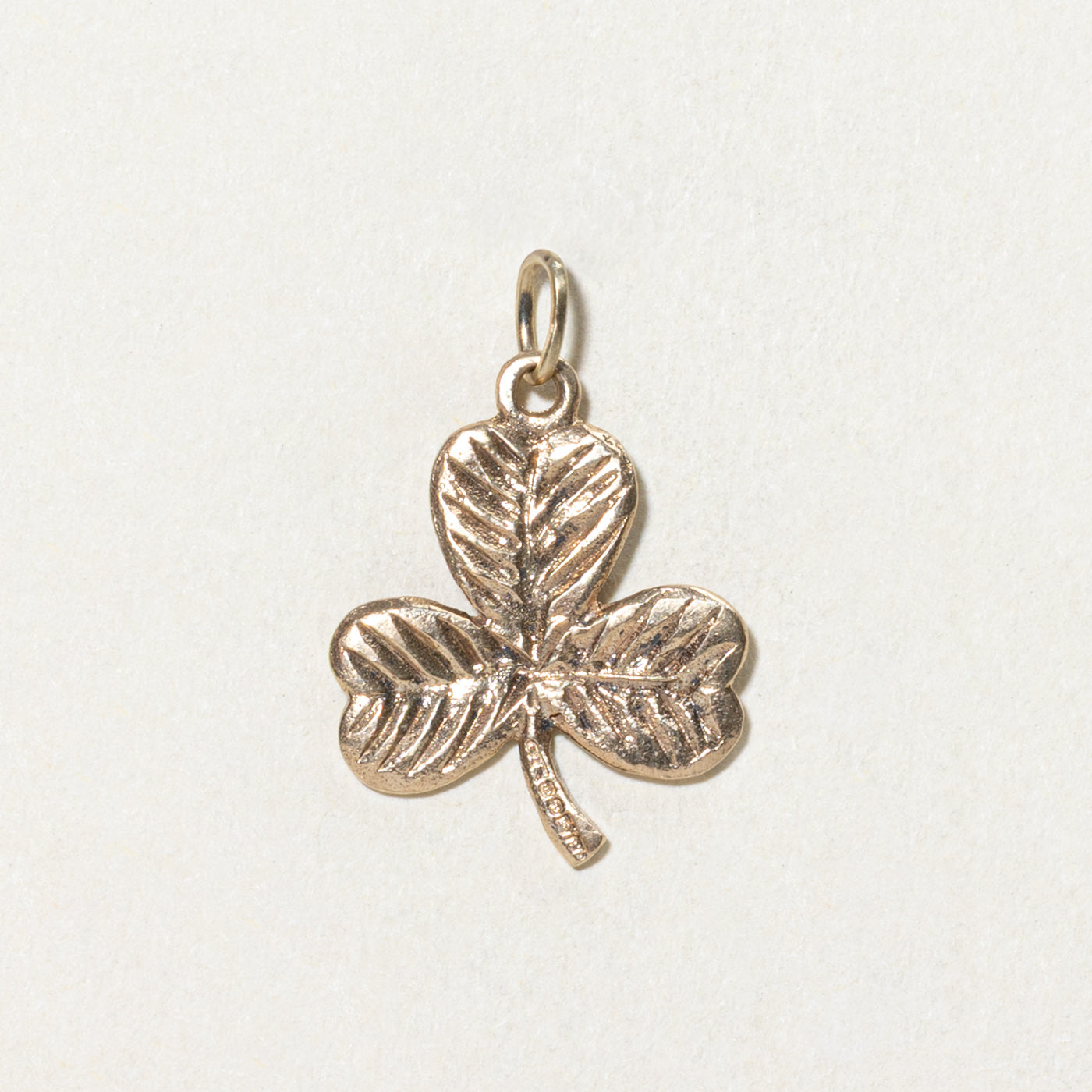 1981 Dublin 9K Yellow Gold Shamrock Pendant - Vintage Irish Jewelry for St. Patrick's Day & Celtic Gifts