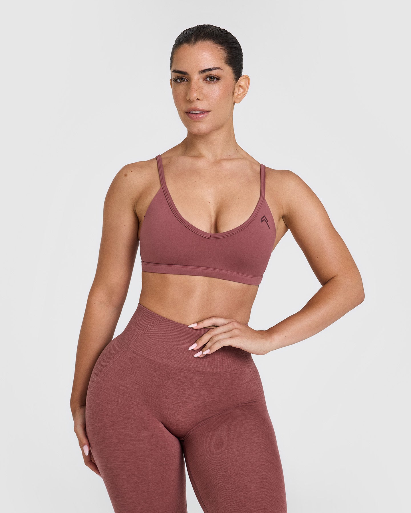Timeless Strappy Bralette in Berry - Comfortable Wireless Lace Bralette for Everyday Wear | Perfect for Yoga, Lounge & Layering Under Tops